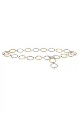 Wehkamp Mango riem goudkleurig/zilverkleurig aanbieding
