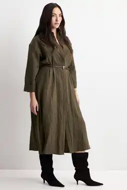Wehkamp Mango blousejurk kaki aanbieding