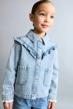 Wehkamp Mango Kids denim spijkerjas light blue denim aanbieding