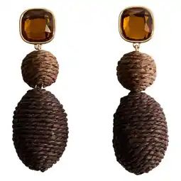 Wehkamp Mango oorbellen goudkleurig/bruin aanbieding
