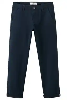 Wehkamp Mango Kids regular chino marineblauw aanbieding