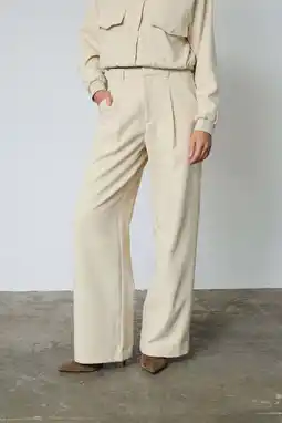 Wehkamp SisterS Point wide leg highwaist pantalon crème aanbieding