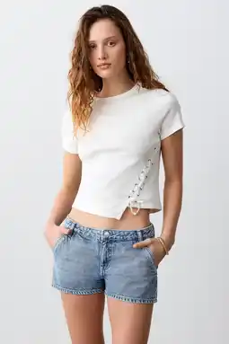 Wehkamp MANGO TEEN denim short medium blue denim aanbieding