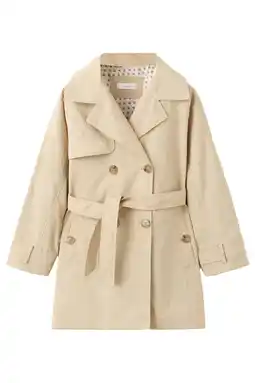 Wehkamp Mango Kids trenchcoat lichtbruin aanbieding