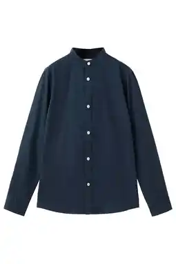 Wehkamp Mango Kids linnen overhemd donkerblauw aanbieding