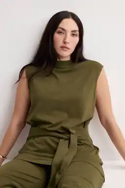 Wehkamp Mango top kaki aanbieding