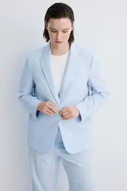 Wehkamp Mango regular blazer lichtblauw aanbieding