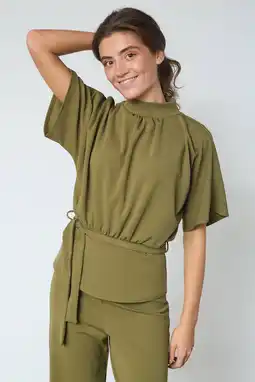 Wehkamp SisterS Point blousetop olijfgroen aanbieding