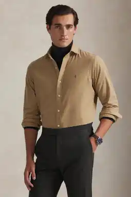 Wehkamp Polo Ralph Lauren regular casual overhemd lichtbruin aanbieding