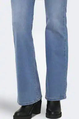 Wehkamp ONLY highwaist flared jeans light blue denim aanbieding