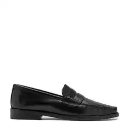 Wehkamp Mango leren loafers zwart aanbieding
