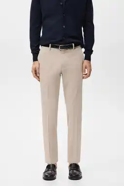 Wehkamp Mango Man Bologna slim chino beige aanbieding