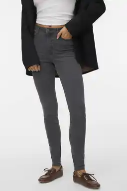 Wehkamp VERO MODA high waist skinny jeans VMSOPHIA dark grey denim aanbieding