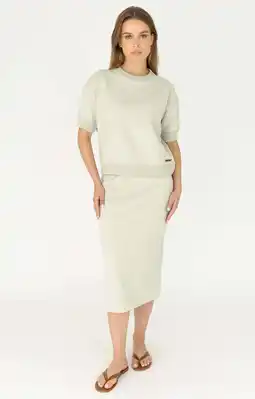 Wehkamp Moscow midi rok lichtgrijs aanbieding