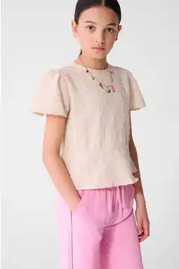 Wehkamp Shoeby blousetop zand met textuur aanbieding