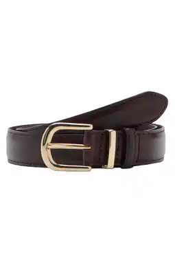 Wehkamp Mango leren riem donkerrood aanbieding