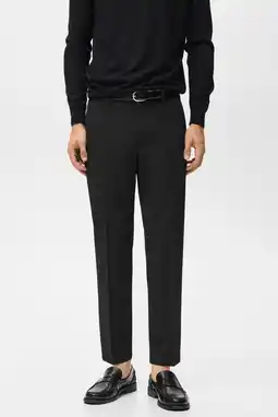 Wehkamp Mango Man Bologna slim chino zwart aanbieding