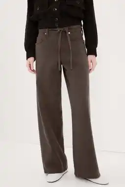 Wehkamp Mango lowwaist wide leg jeans bruin aanbieding
