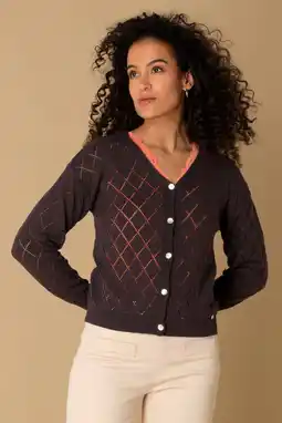 Wehkamp Ivy Beau vest antraciet fijn gebreid aanbieding