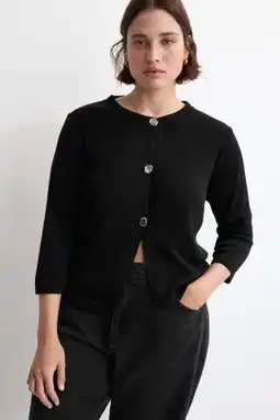 Wehkamp Mango gebreid vest zwart aanbieding