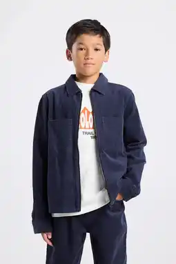 Wehkamp America Today corduroy jasje herfst winter donkerblauw aanbieding