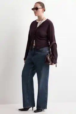Wehkamp Mango vest donkerrood fijn gebreid aanbieding