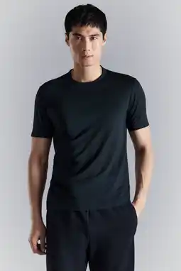 Wehkamp Mango Man slim T-shirt donkerblauw aanbieding