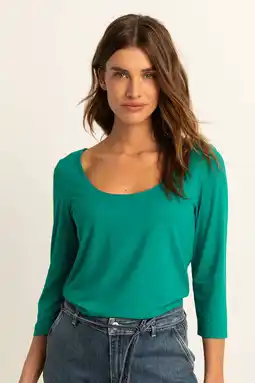 Wehkamp Expresso top van jersey groen aanbieding