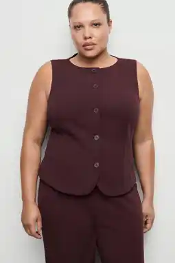 Wehkamp Mango gilet donkerrood aanbieding