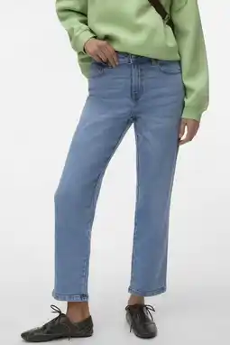 Wehkamp VERO MODA straight leg jeans light blue denim aanbieding