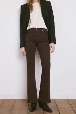 Wehkamp Mango highwaist flared jeans donkerbruin aanbieding