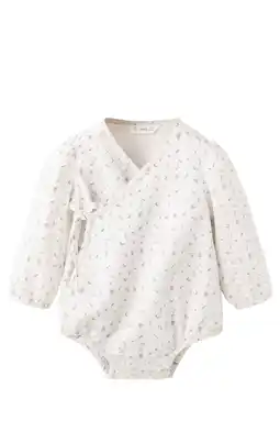 Wehkamp Mango Kids overslagromper ecru aanbieding