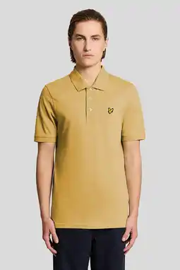 Wehkamp Lyle & Scott regular polo geel aanbieding