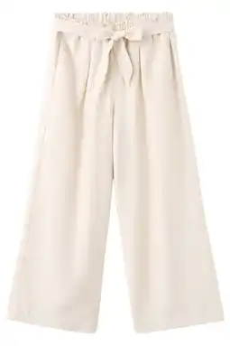 Wehkamp Mango Kids wide leg pantalon beige aanbieding