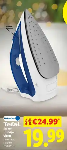 Lidl Tefal Stoomstrijkijzer Virtuo aanbieding