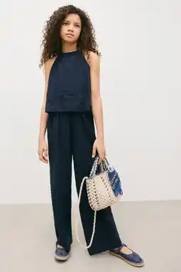 Wehkamp Mango Kids jumpsuit donkerblauw aanbieding