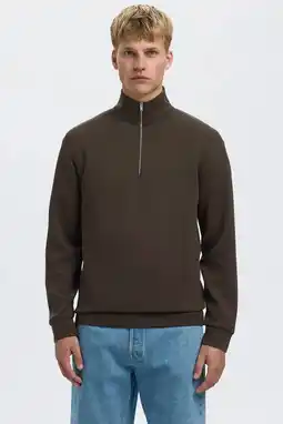 Wehkamp Selected sweater bruin aanbieding