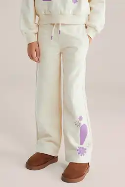 Wehkamp WE Fashion loose joggingbroek ecru aanbieding