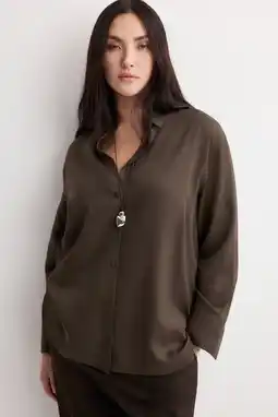 Wehkamp Mango blouse donkerbruin aanbieding