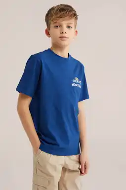 Wehkamp WE Fashion T-shirt met backprint donkerblauw aanbieding