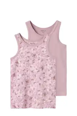 Wehkamp NAME IT MINI hemd NMFTANK TOP FLOWER - mauve (set van 2) aanbieding