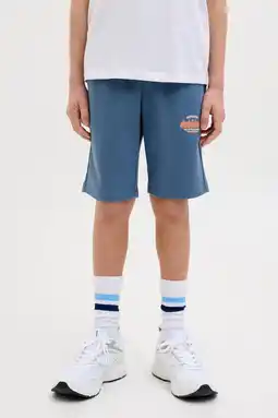 Wehkamp JACK & JONES JUNIOR sweatshort JPSTLOGO met logo middenblauw aanbieding