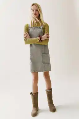 Wehkamp Mango Kids denim spijkerjurk grey denim aanbieding