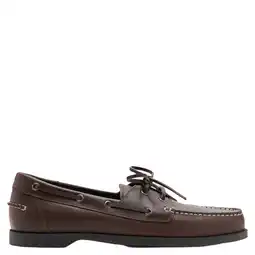Wehkamp Mango Man leren bootschoenen bruin aanbieding