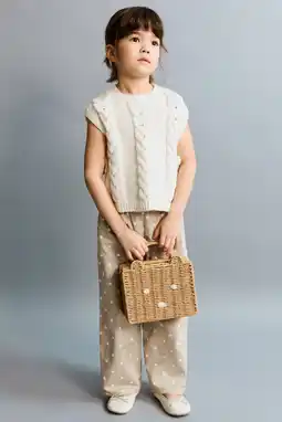 Wehkamp Mango Kids spencer ecru met kabels aanbieding