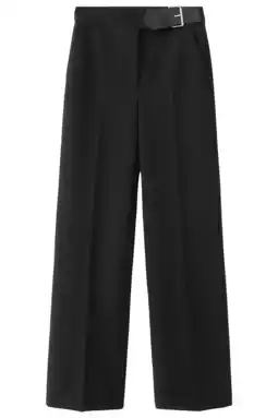 Wehkamp Mango pantalons met ceintuur zwart aanbieding
