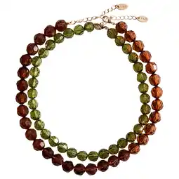Wehkamp Mango kralenketting - bruin/groen (set van 2) aanbieding