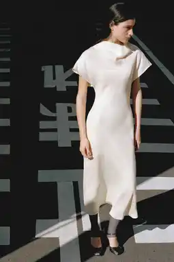 Wehkamp Mango midi jurk ecru aanbieding