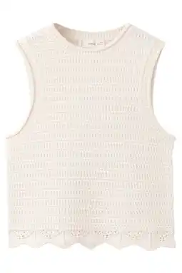 Wehkamp Mango Kids top beige gebreid aanbieding