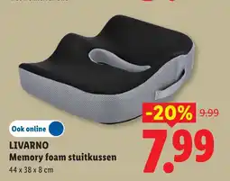 Lidl Livarno Memory foam stuitkussen aanbieding